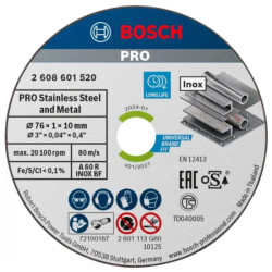 DISQUES A TRONCONNER (X5) D.76 EXPERT INOX   2608 601520