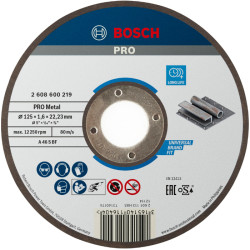 DISQUE TRONC. METAL PLAT 125X1,6  2608 600219