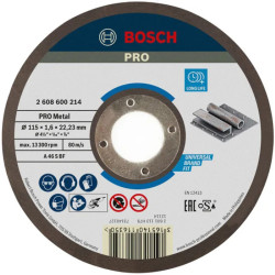DISQUE TRONC METAL PLAT 115X1,6   2608 600214