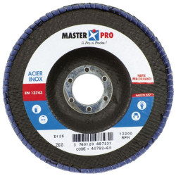 DISQUE A LAMELLES ACIER ETINOX MP D125 GRAIN 60SUPP     304732-60