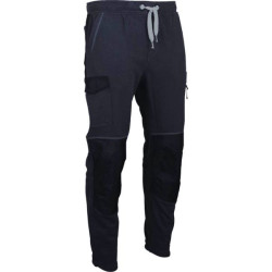 PANTALON TECHNO MOLLETON GRIS/NOIR TS