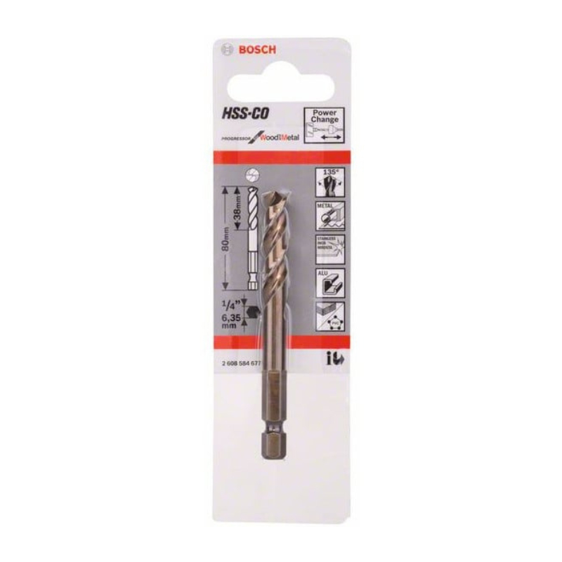 FORET CENTRAGE HSS-COBALT 5% 80MM 2608584677