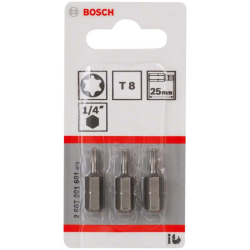 EMBOUT EXTRA DUR T8X25MM JEU DE 3