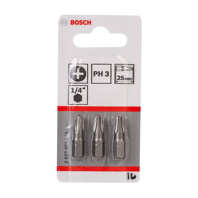 EMBOUT EXTRA DUR PH3X25MM JEU DE 3