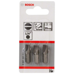 EMBOUT EXTRA DUR S1,6X8,0X25MM JEU DE 3