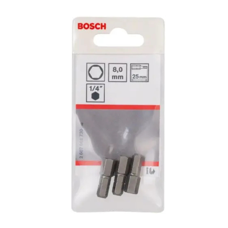 EMBOUTS XH 6 PANS 8,0MM 25 (3)    2607 001730