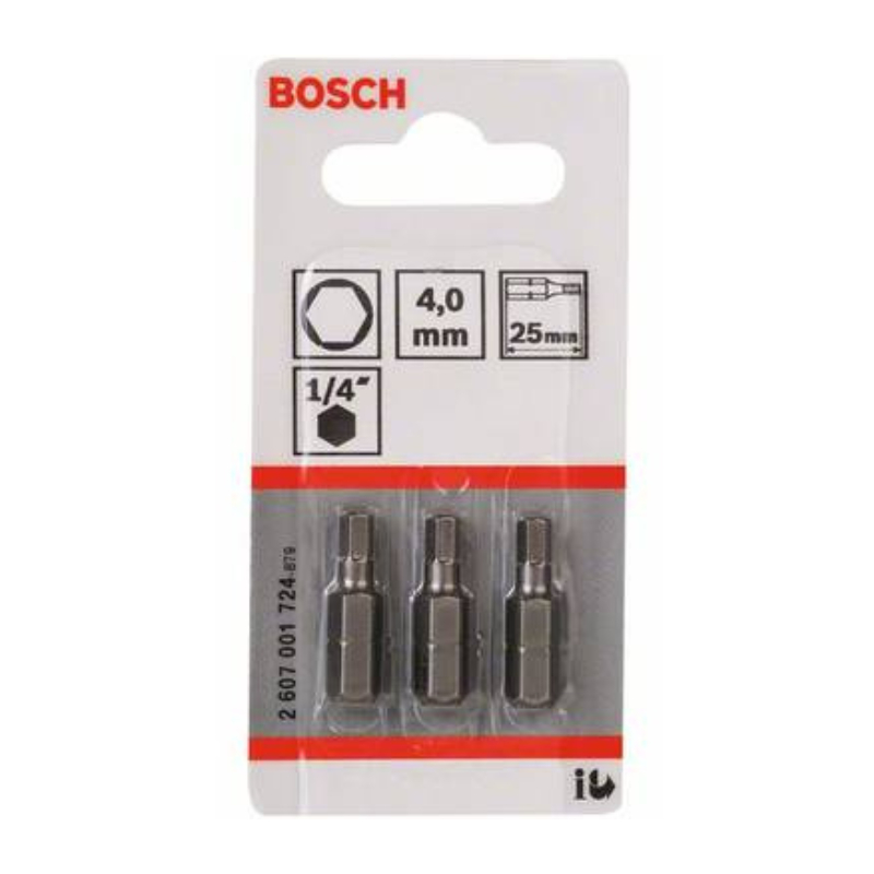 EMBOUTS XH 6 PANS 4,0MM 25 (3)    2607 001724