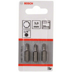 EMBOUTS XH 6 PANS 3,0MM 25 (3)    2607 001722