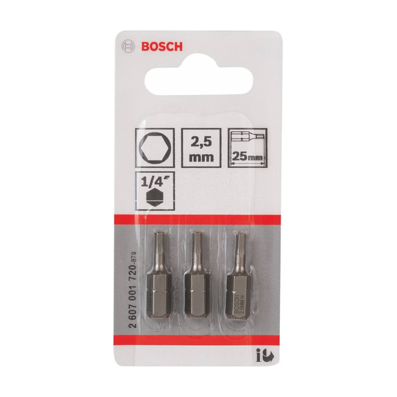 EMBOUTS XH 6 PANS 2,5MM 25 (3)    2607 001720