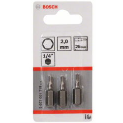 EMBOUTS XH 6 PANS 2,0MM 25 (3)    2607 001718