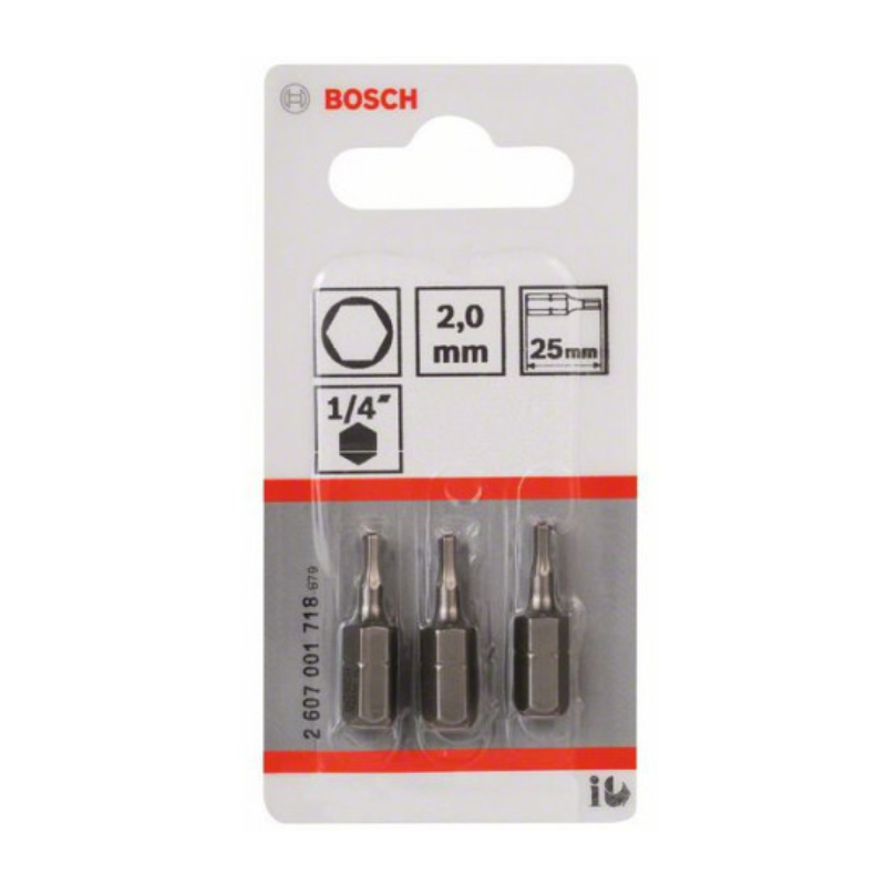 EMBOUTS XH 6 PANS 2,0MM 25 (3)    2607 001718