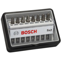 SET 8 EMBOUTS EXTRA DUR 2-PZ1/4-PZ2/2PZ3 25MM