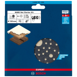 KIT 6 ABRASIFS D150 + COUSSIN INTERMEDIAIRE