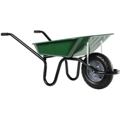 BROUETTE VERTE 100L ROUE GONFLEE   22643-G