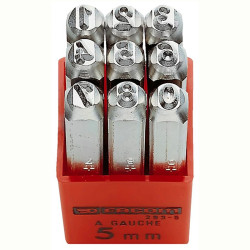 MARQUES A FRAPPER JEU 9 CHIFFRES 5 MM