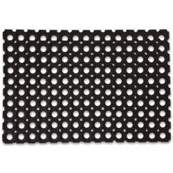 TAPIS CAILLEBOTIS NOIR 80X120 CM     14318-80*120