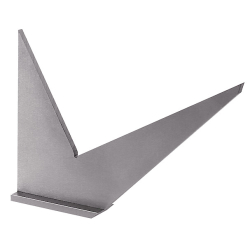 DELA.1272.04 EQUERRE DOUBLE ONGLET A CHAPEAU 200MM