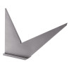 DELA.1272.04 EQUERRE DOUBLE ONGLET A CHAPEAU 200MM