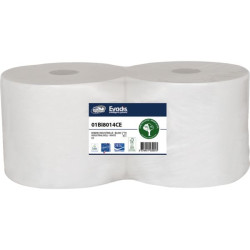 BOBINE PAPIER ESSUYAGE BLANC 1000F (X2)     14289-BC