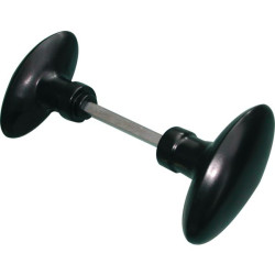 BOUTON DOUBLE OVOIDE NOIR 6X90 POLYBLOC 1 PAIR 104166P